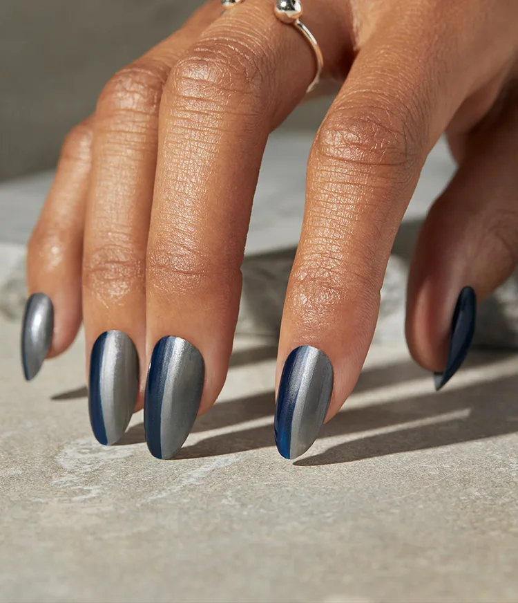 Slate of Mind Fall Two-Toned Matte Nail Art Look